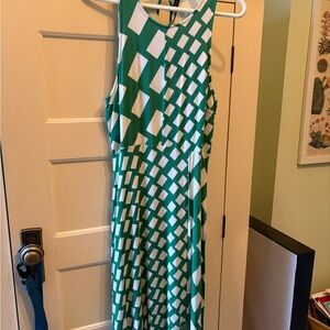 Plenty by Tracy Reese Green and White Maxi Dress